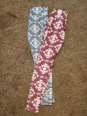 2 Kids Aztec Print Fleece Leggings
